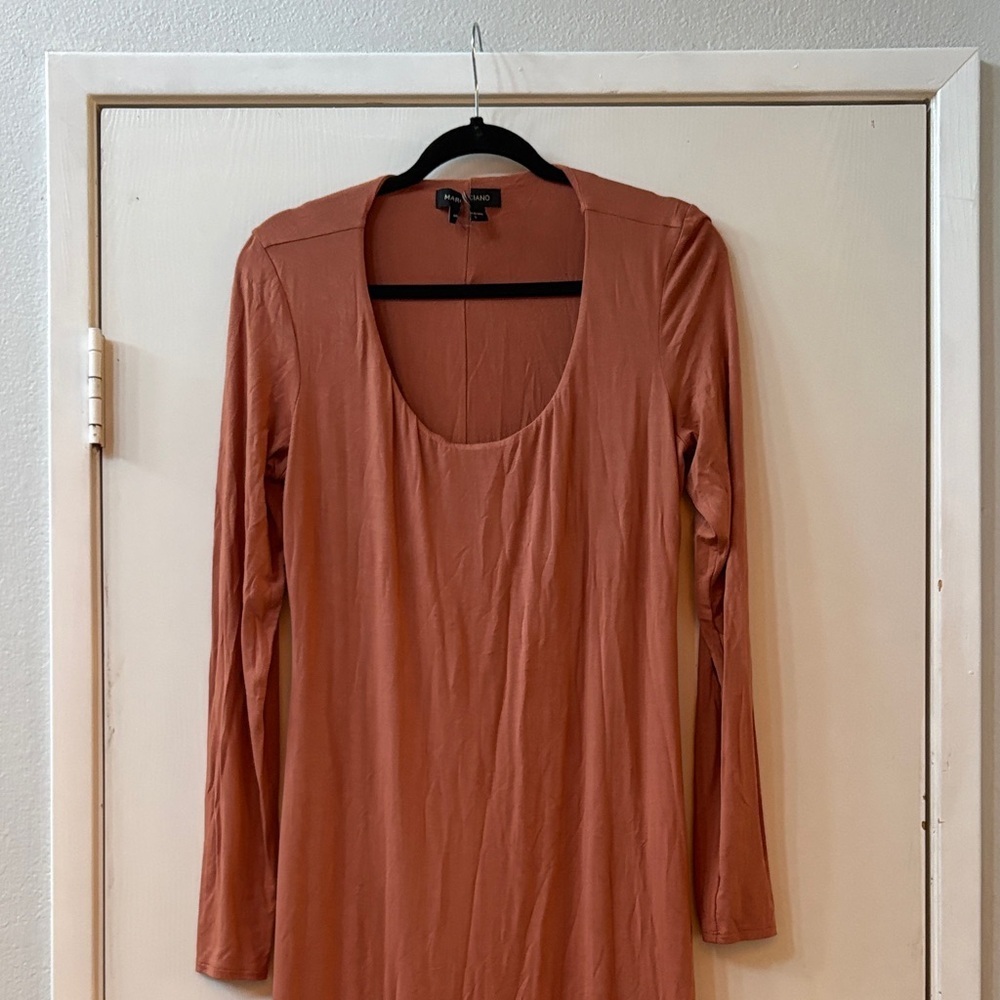 Marciano Terracotta Long Sleeve Dress